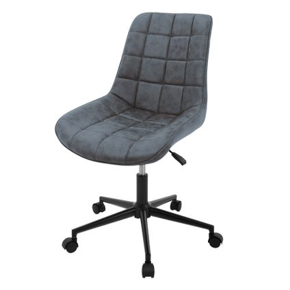 ML-Design bureaustoel, antraciet, kunstlederen zitting, metalen frame