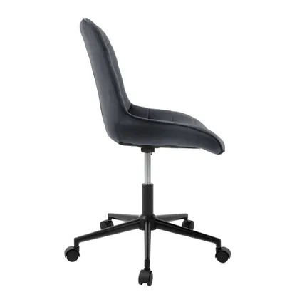 ML-Design bureaustoel,grijs, fluwelen zitting, metalen frame,gestoffeerde stoel met rugleuning 3