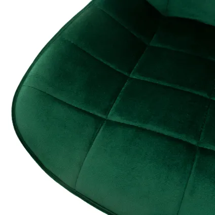ML-Design bureaustoel,groen, fluwelen zitting, metalen frame,gestoffeerde stoel met rugleuning 5