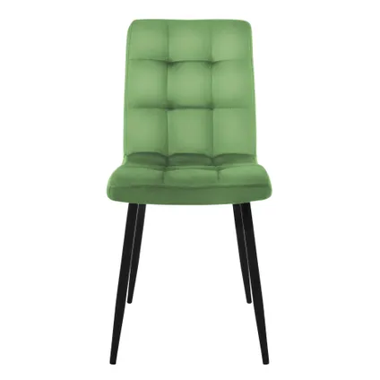 Chaise de salle à manger ML-Design set de 8, sauge, chaise de cuisine avec revêtement en velours 3