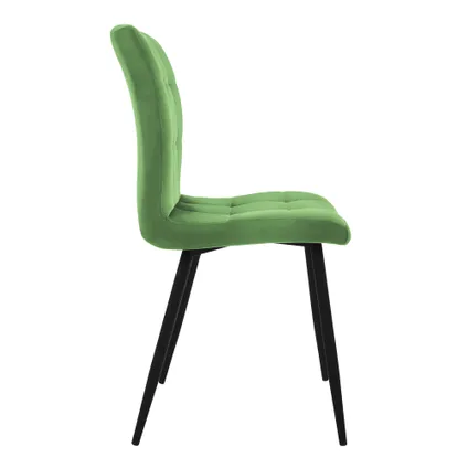 Chaise de salle à manger ML-Design set de 8, sauge, chaise de cuisine avec revêtement en velours 4
