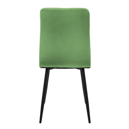Chaise de salle à manger ML-Design set de 8, sauge, chaise de cuisine avec revêtement en velours 5
