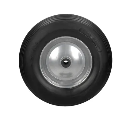 ECD Germany 4 x Massief rubber wiel PU 4.80/4.00-8 - met as 4