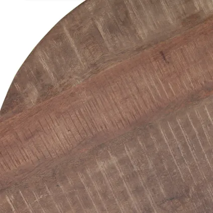 Table Basse en Bois de Manguier- Avec Pieds Métalliques Robustes - 70 x 70 x 35 cm 2