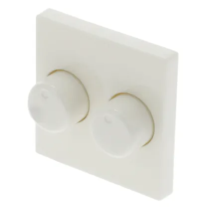 PEHA duo dimmer - LED - 2 x 6 à 50W - In phase on - Avec plaque de recouvrement Jung AS 500 - Cream 3