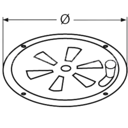 Grille de ventilation - Verrouillable - 100mm - Inox poli 2