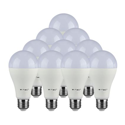 Ampoule LED E27 V-TAC VT-215 - 15W - Blanc chaud - 3000K - SMD - Samsung - Blanc - 66.5x134mm - IP20 - Lot - de