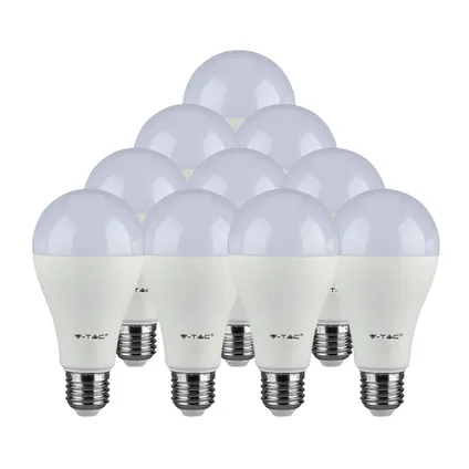 Ampoule LED E27 V-TAC VT-215 - 15W - Blanc chaud - 3000K - SMD - Samsung - Blanc - 66.5x134mm - IP20 - Lot - de