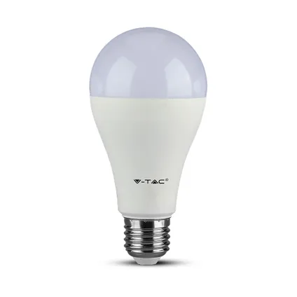 Ampoule LED E27 V-TAC VT-215 - 15W - Blanc chaud - 3000K - SMD - Samsung - Blanc - 66.5x134mm - IP20 - Lot - de 2