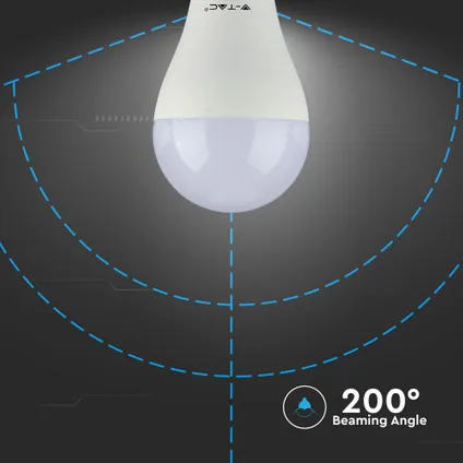 Ampoule LED E27 V-TAC VT-215 - 15W - Blanc chaud - 3000K - SMD - Samsung - Blanc - 66.5x134mm - IP20 - Lot - de 7