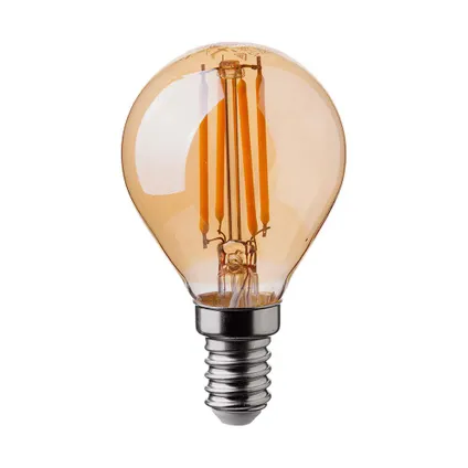pack de 10 ampoules LED E14 V-TAC VT-1953-N - Ambre - Golf - IP20 - 4W - 350 Lumens - 2200K 2