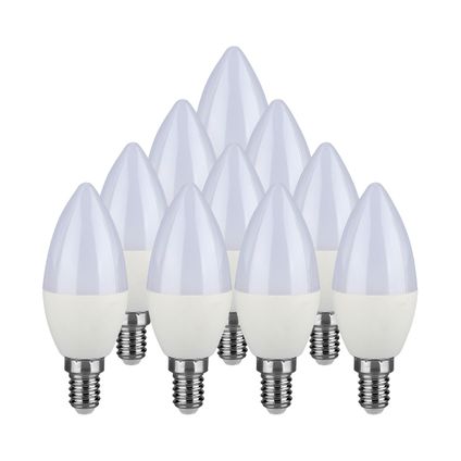 Ampoule LED E14 à culot V-TAC VT-1818-N - 3,7W - Blanc chaud - 3000K - SMD - 37x100mm - IP20 - Lot - de - 10