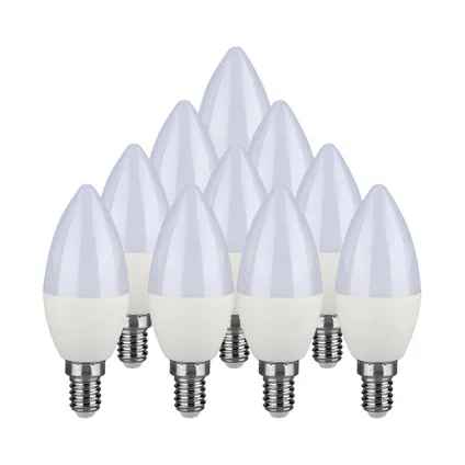 Ampoule LED E14 à culot V-TAC VT-1818-N - 3,7W - Blanc chaud - 3000K - SMD - 37x100mm - IP20 - Lot - de - 10