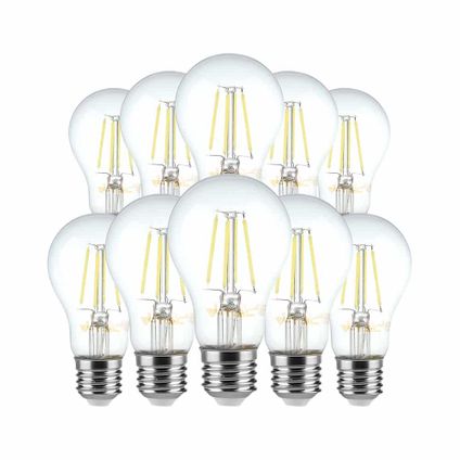 pack de 10 ampoules LED E27 transparentes V-TAC VT-2288D-N - claires - GLS - IP20 - 8W - 720 Lumens - 3000K