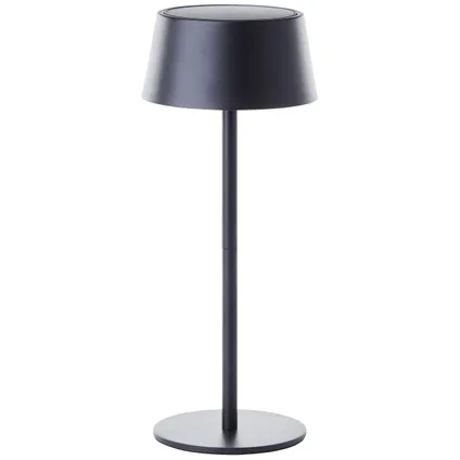 Lampe solaire de table Brilliant Picco noir ⌀12,5cm USB 4W 8