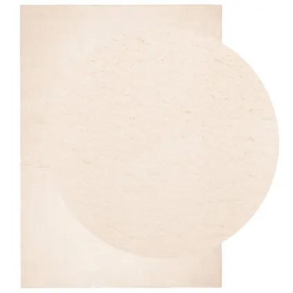 vidaXL Tapis à poils courts doux et lavable beige 140x200 cm 3