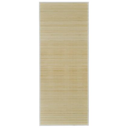 vidaXL Tapis en bambou naturel à latte rectangulaire 80 x 200 cm