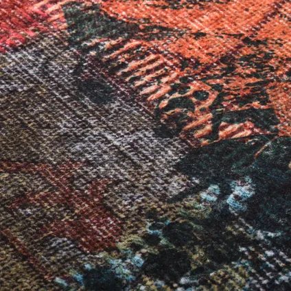 vidaXL Tapis lavable patchwork multicolore 120x170 cm 3