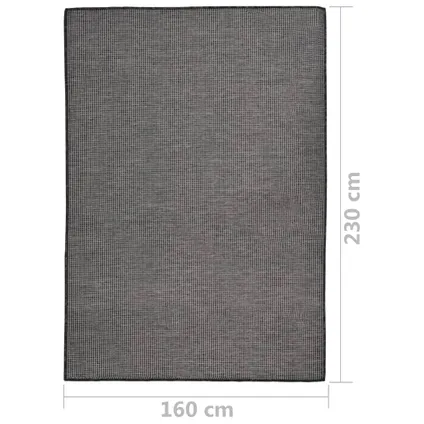 vidaXL Buitenkleed platgeweven 160x230 cm grijs 6