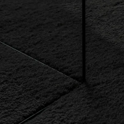 vidaXL Tapis à poils courts doux et lavable noir 160x160 cm 8