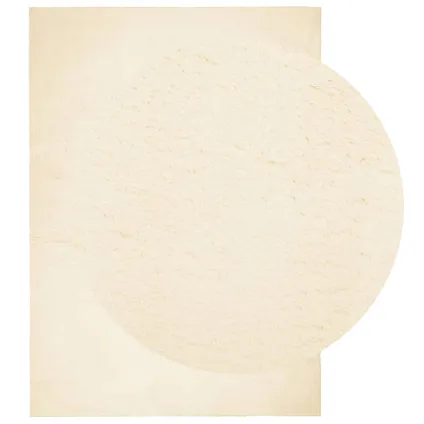 vidaXL Tapis à poils courts doux et lavable crème 160x230 cm 3
