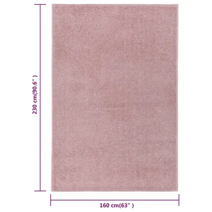 vidaXL Vloerkleed kortpolig 160x230 cm roze 7