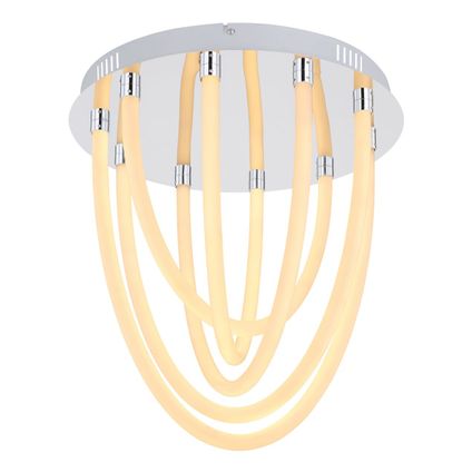 Globo Plafondlamp Kaia LED metaal verchroomd 1x LED