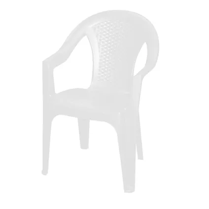 4goodz Isola 6x chaises de jardin empilables blanches - gain de place 2