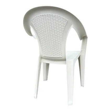 4goodz Isola 6x chaises de jardin empilables blanches - gain de place 3