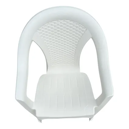 4goodz Isola 6x chaises de jardin empilables blanches - gain de place 4