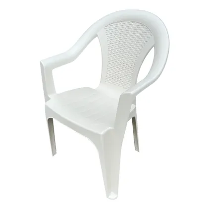 4goodz Isola 6x chaises de jardin empilables blanches - gain de place 6