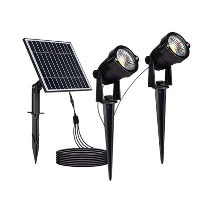 Solar Spike V-TAC VT-11031 - Lumière - IP65 - 90x2 Lumens - 3000K - Noir