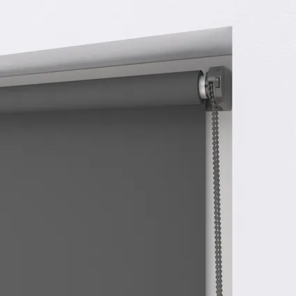 Rolgordijn Verduisterend Mini - Donker Grijs - 100 x 150 cm - Full Color - Montage zonder boren 3