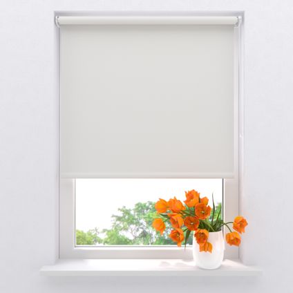 Store enrouleur Mini - Occultant - Blanc - 120 x 150 - Pleine couleur - Montage sans perçage