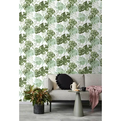 Walls4You behang tropische bladeren groen grijs - 53 cm x 10,05 m - 935294 5