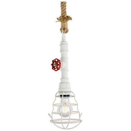 La lampe suspendue du tuyau de feu Light | 115 cm | Blanc