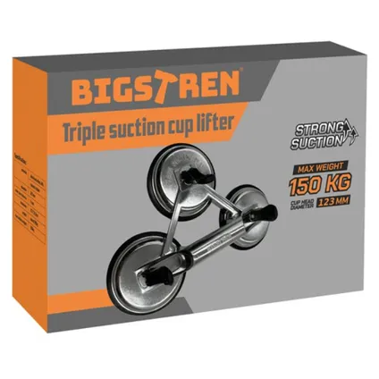 Bigstren - Triple ventouse - Capacité de charge de 150 kg 9