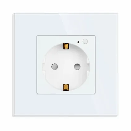 SmartinHuis - Slim enkelvoudig stopcontact (energiemonitoring) - Wit 2
