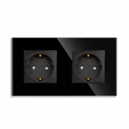 SmartinHuis - Tweevoudig stopcontact - Zwart 2