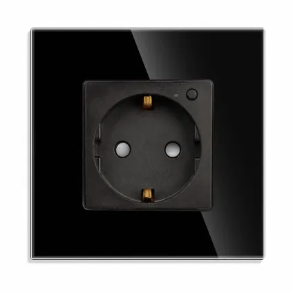 SmartinHuis - Slim enkelvoudig stopcontact (energiemonitoring) - Zwart 2