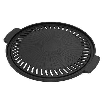 BBQ#BOSS Gietijzeren grillplaat, Ø 32 cm, ronde gietijzeren pan