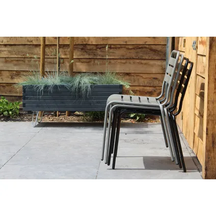 MaximaVida chaise de jardin en métal Max XXL gris-souris - 2 pièces 5