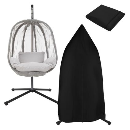 Chaise suspendue ML-Design fauteuil œuf pour intérieur/extérieur coussins gris avec housse