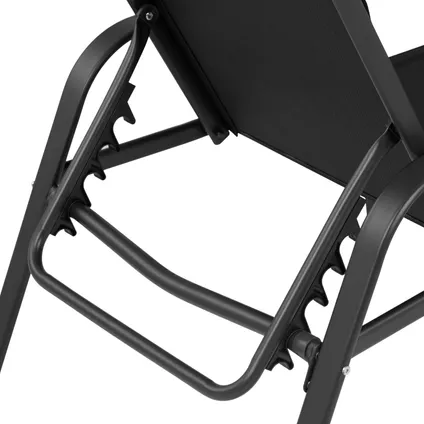 Uniprodo ligstoel - zwart - stalen frame - verstelbare rugleuning UNI_SUNBED_04 2