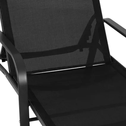 Uniprodo ligstoel - zwart - stalen frame - verstelbare rugleuning UNI_SUNBED_04 4