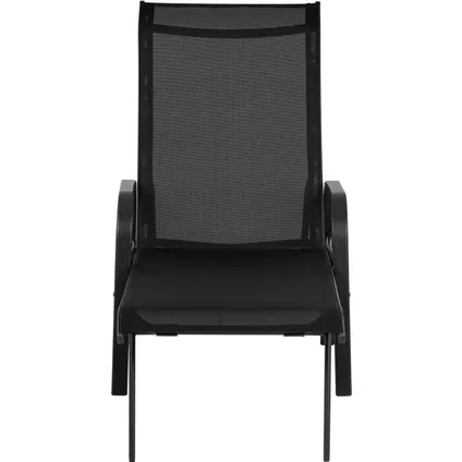 Uniprodo ligstoel - zwart - stalen frame - verstelbare rugleuning UNI_SUNBED_04 5