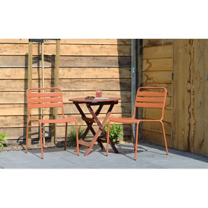 MaximaVida chaise de jardin en métal Max XXL rouille-brun - 2 pièces 6
