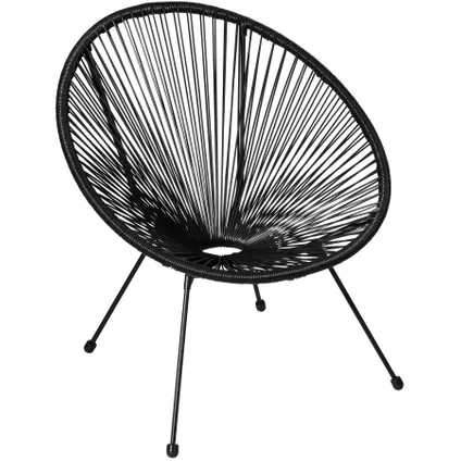 Tectake® - Set van 2 stoelen Santana met tafel - zwart 2