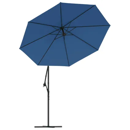 vidaXL Tissu de remplacement pour parasol déporté bleu azuré 300 7