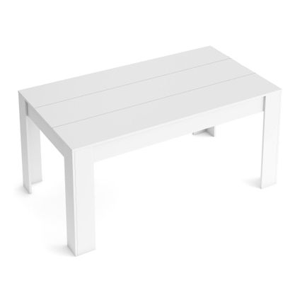 Skraut Home - Eettafel 140cm uitschuifbaar 200cm, kleur mat wit